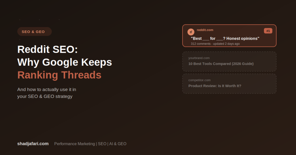 Reddit SEO: Why Google Ranks Reddit Threads in 2026